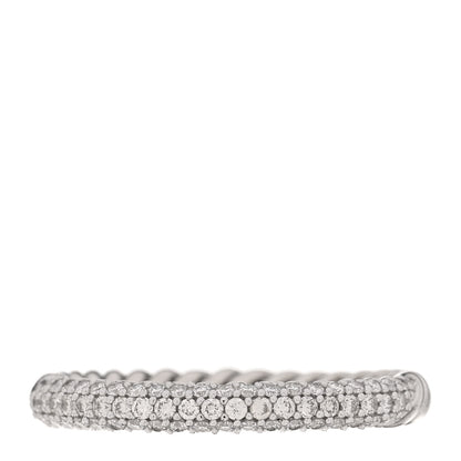 David Yurman Sterling Silver Diamond Petite Pave Band Ring 60 9 1 of 5