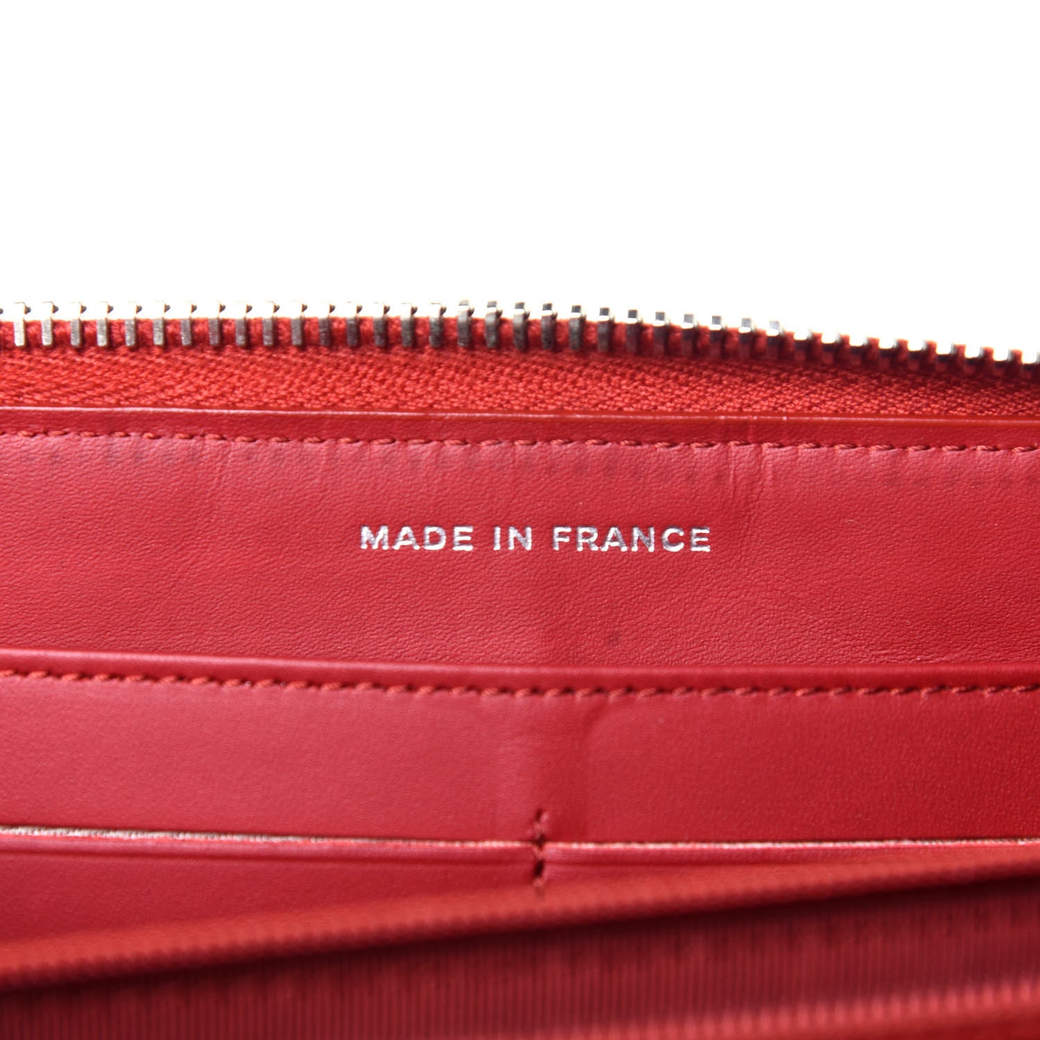 Chanel Caviar Quilted Large Gusset Zip Around Wallet Red 7 of 12