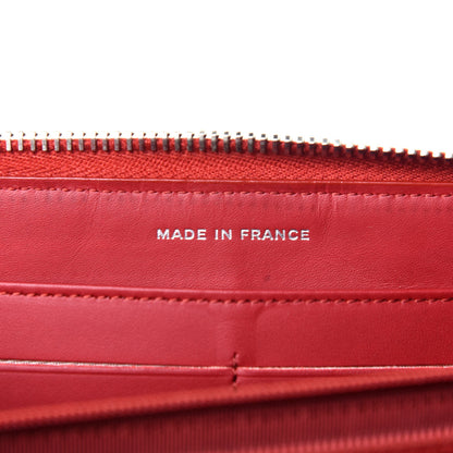 Chanel Caviar Quilted Large Gusset Zip Around Wallet Red 7 of 12