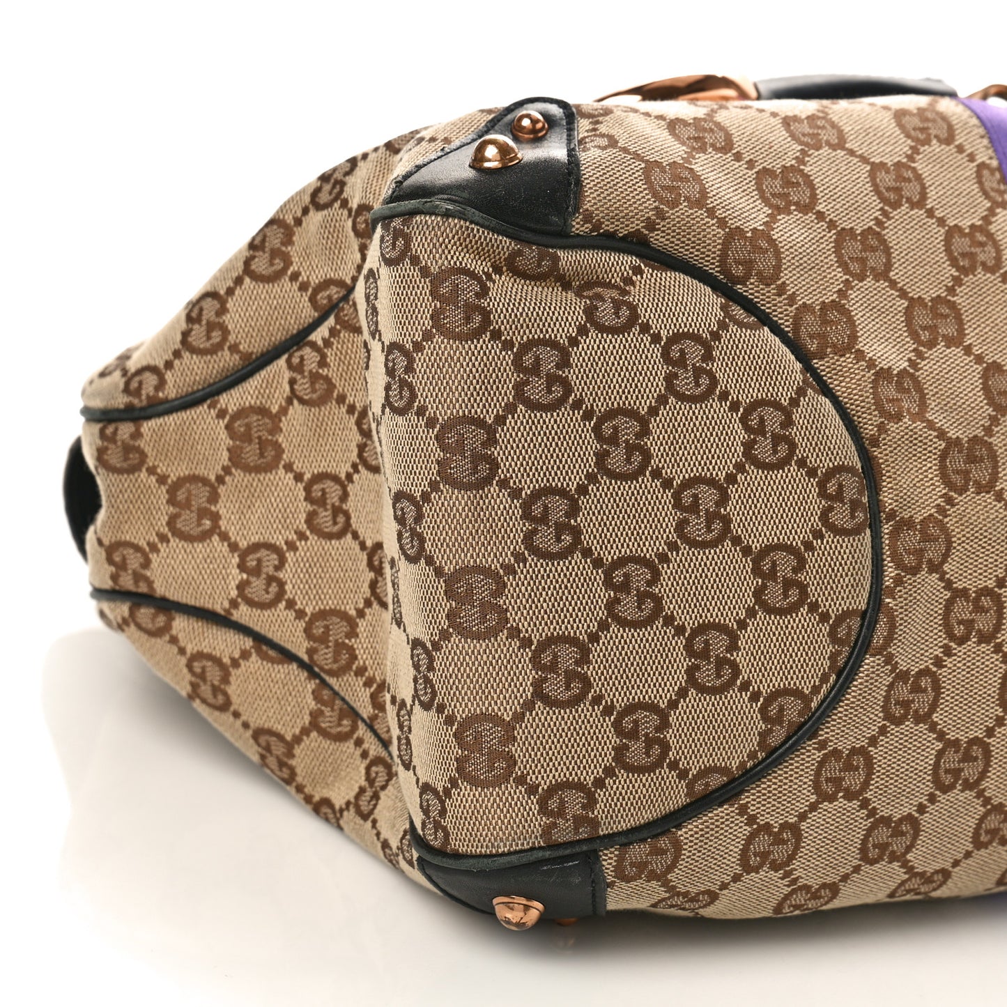 Monogram Horsebit Web Tom Ford Tote Brown Purple