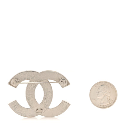 Chanel Baguette Crystal CC Brooch Silver 2 of 4