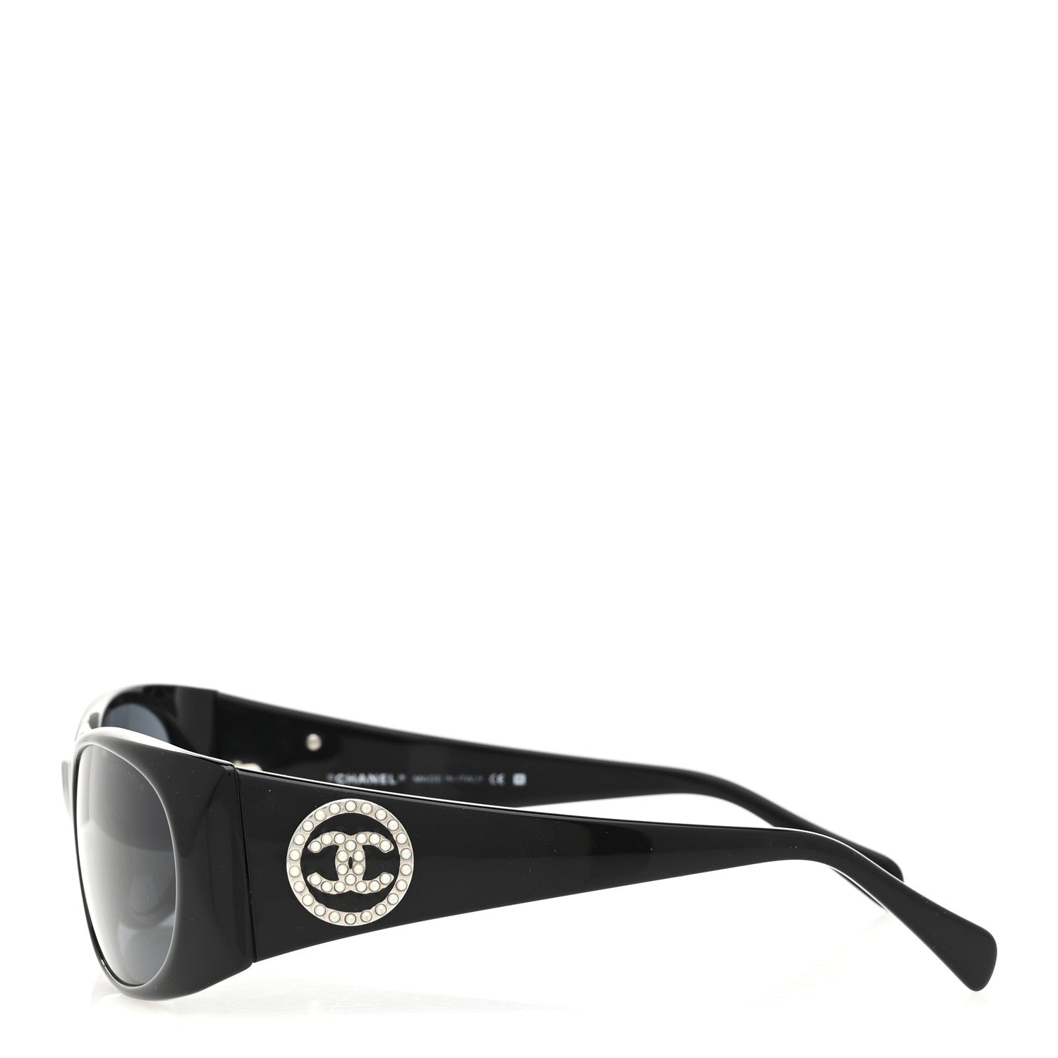 Chanel Acetate Pearl CC Sunglasses 5082-H Black 3 of 8