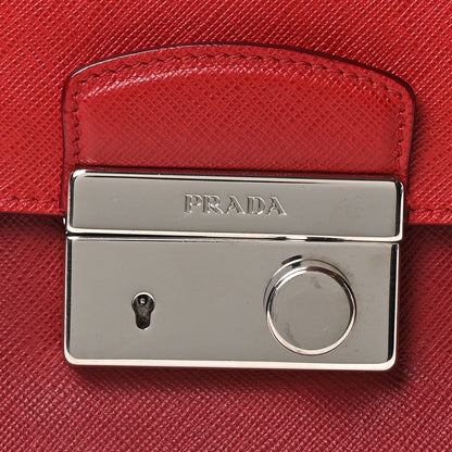 Prada Saffiano Soft Sound Shoulder Bag Rosso 8 of 10