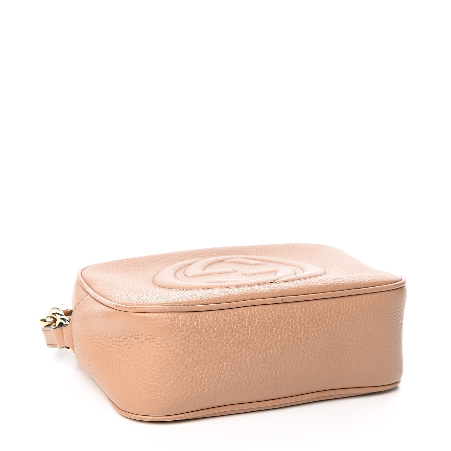 Pebbled Calfskin Small Soho Disco Bag Rose Beige