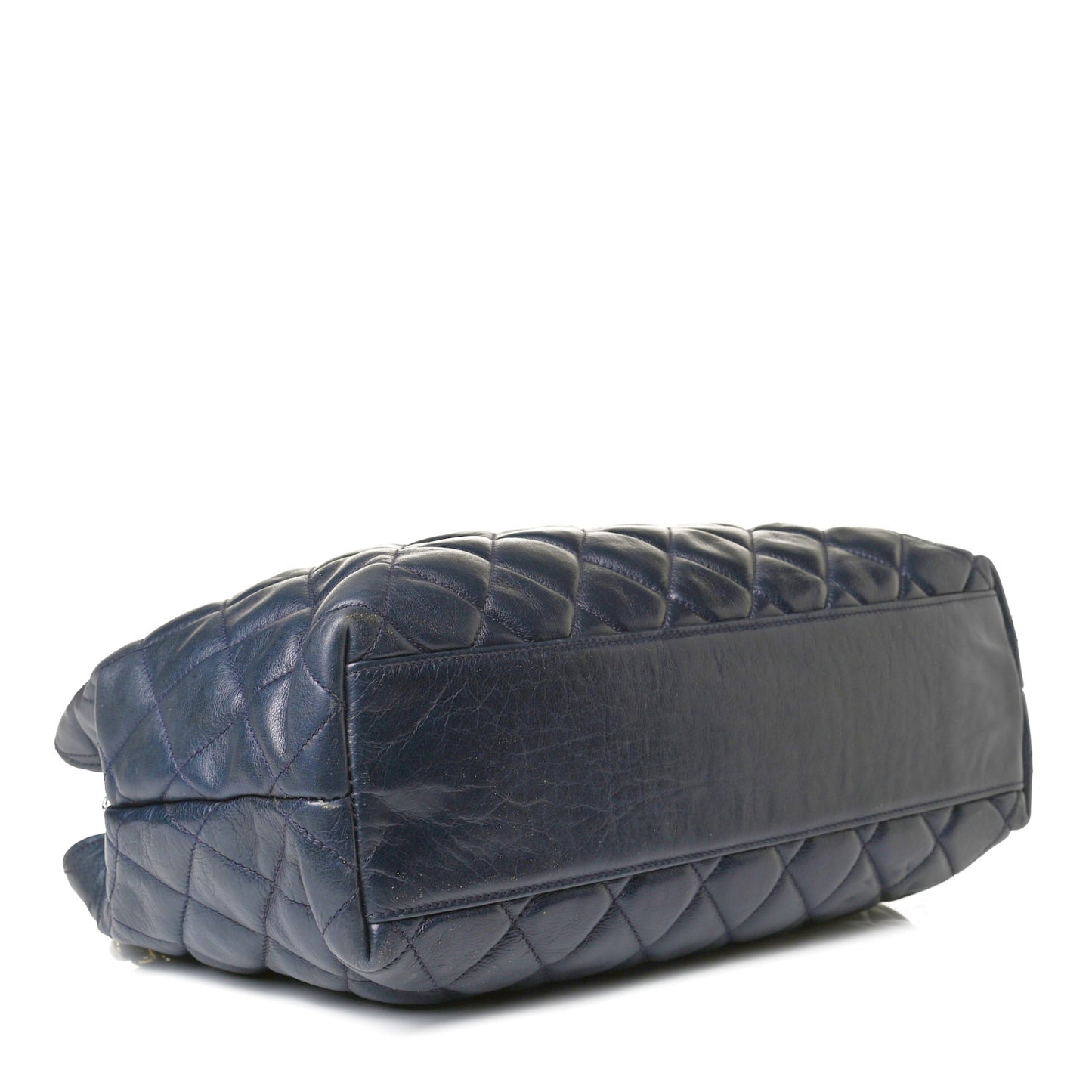 Lambskin Quilted Tote Navy