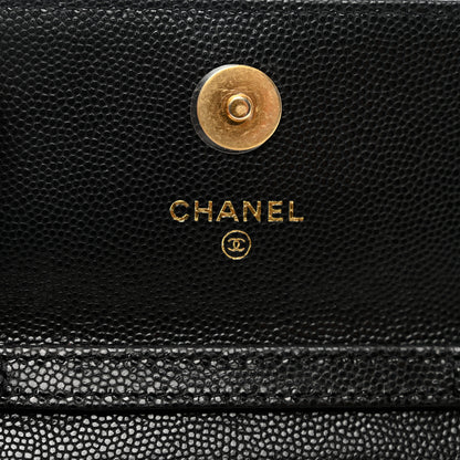 Chanel Caviar Quilted Twist Your Buttons Coin Purse With Chain Black 6 of 10
