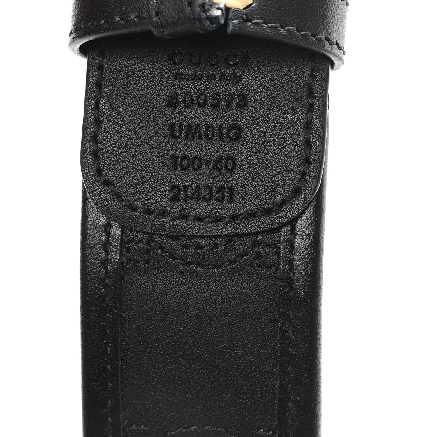 Gucci Calfskin GG Matelasse Belt 100 40 Black 3 of 5