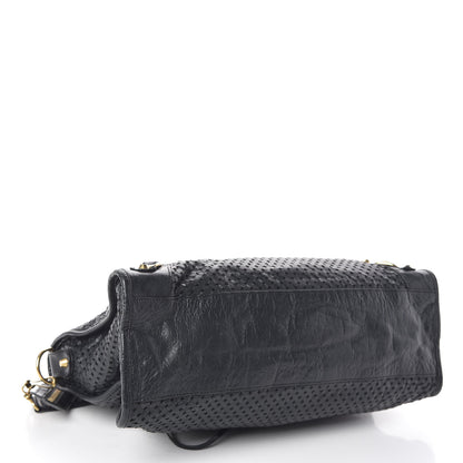 Balenciaga Agneau Laser Cut Cross Classic Gold Hardware City Grey 4 of 15