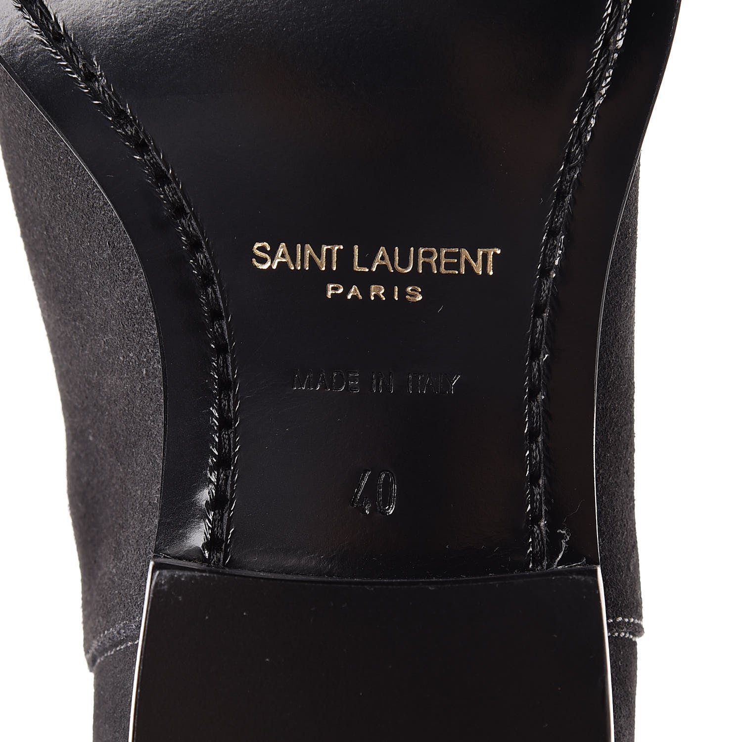 Saint Laurent Suede Mens Wyatt Chelsea Boots 40 Paris Fog 7 of 9