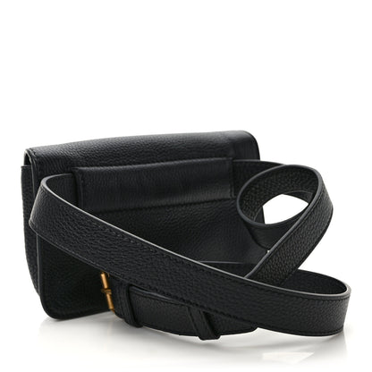 Gucci Pebbled Calfskin Soho Flap Belt Bag Black 3 of 9