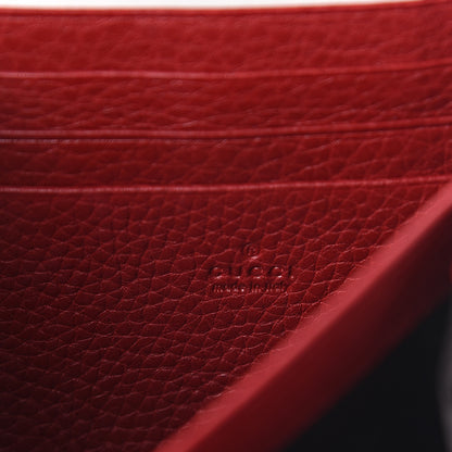 Gucci Calfskin GG Marmont Chain Wallet Vulcanic Red 5 of 7