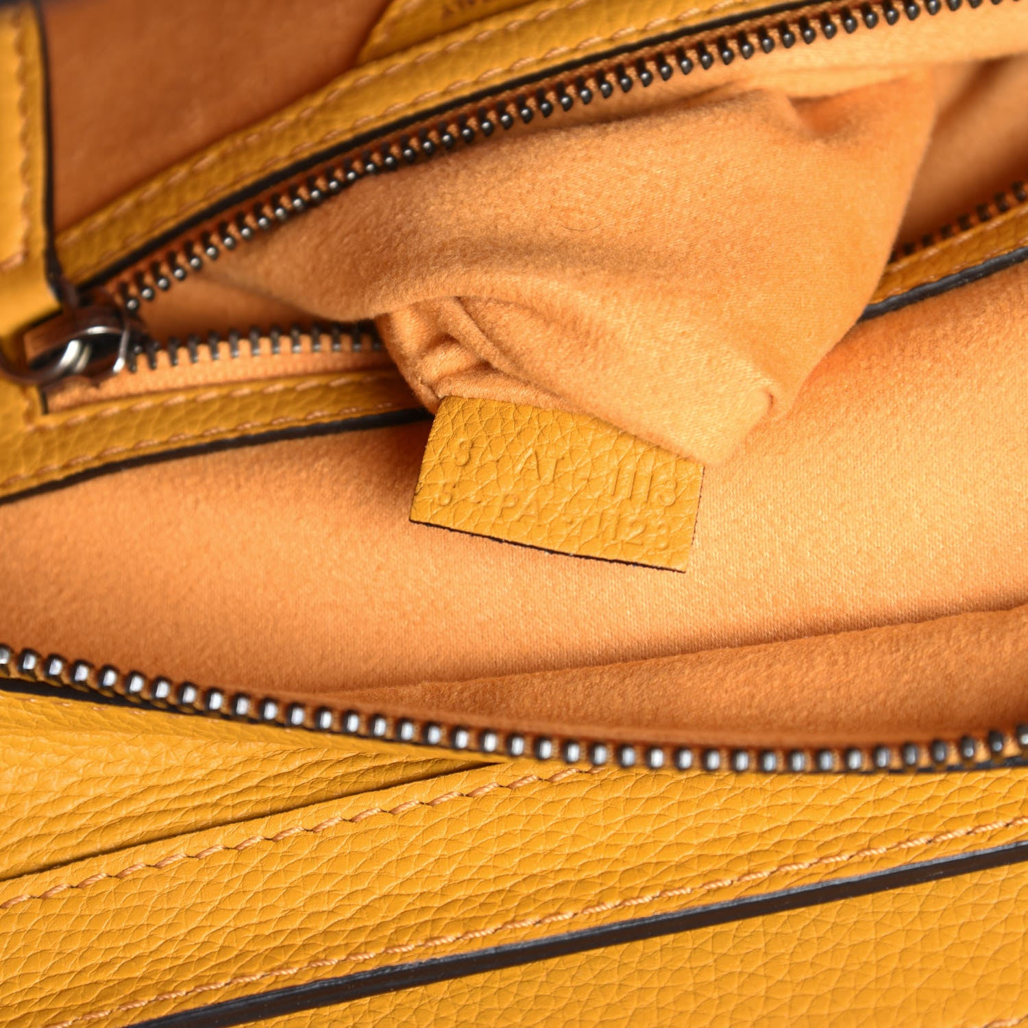 Celine Drummed Calfskin Micro Luggage Ocre 7 of 13