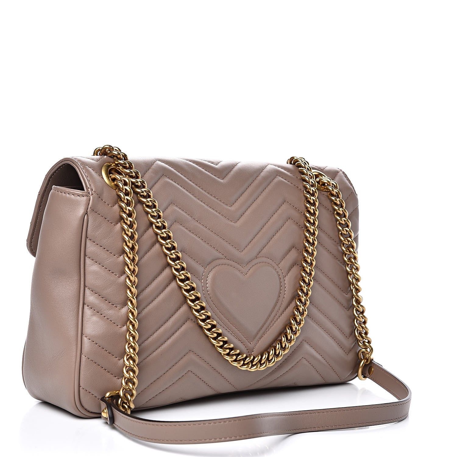 Gucci Calfskin Matelasse Medium GG Marmont Shoulder Bag Porcelain Rose 3 of 11