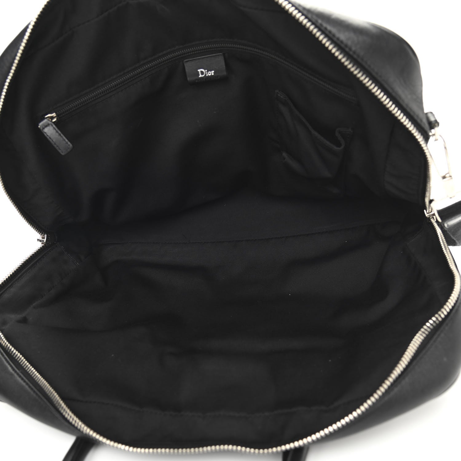 Christian Dior HOMME Calfskin Ribbed Briefcase Black 6 of 11