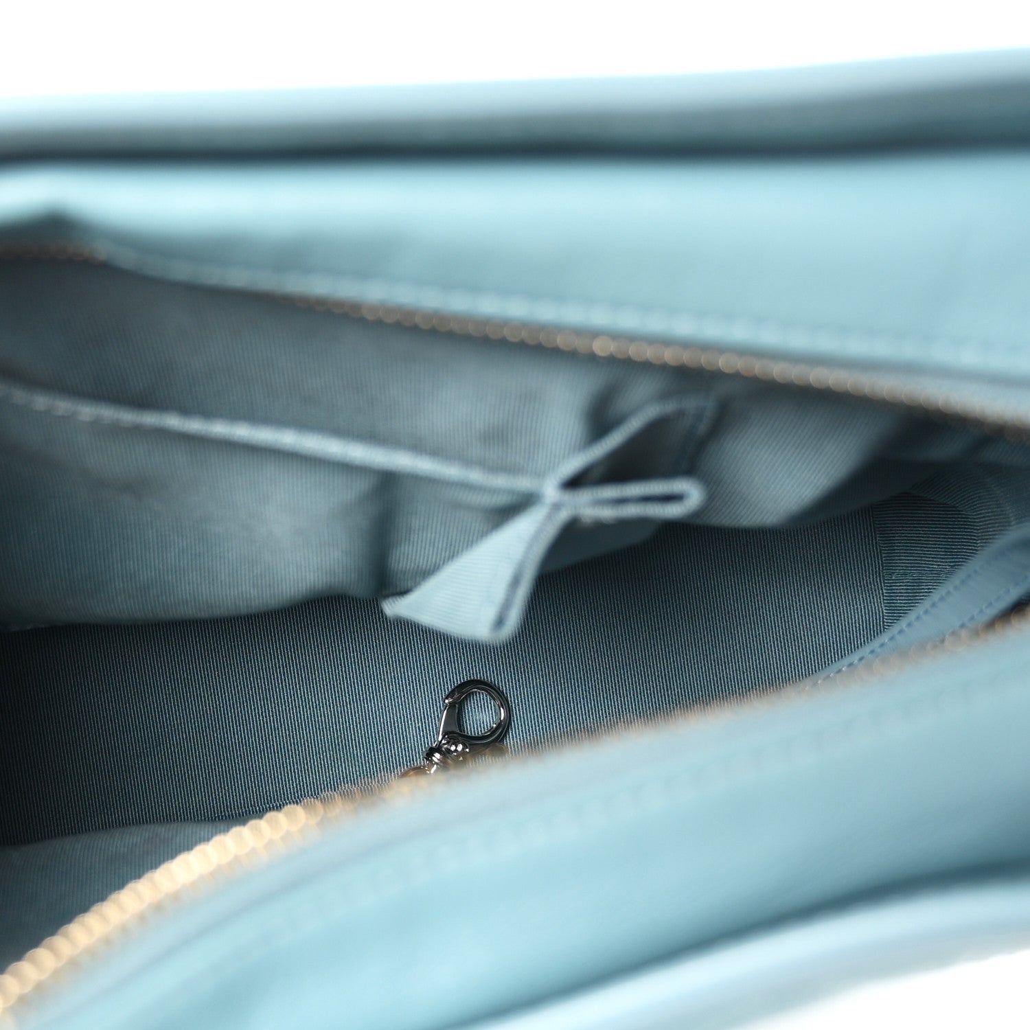 Chanel Aged Calfskin Quilted Medium Gabrielle Hobo Light Blue 4 of 9