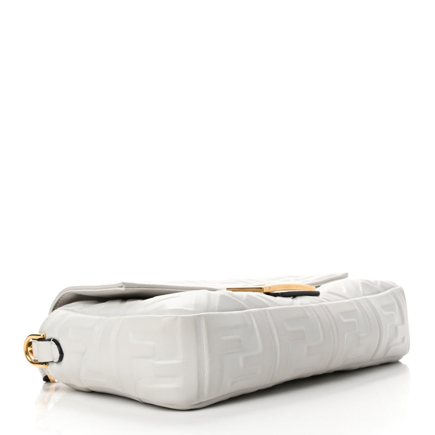 Nappa FF 1974 Embossed Baguette White