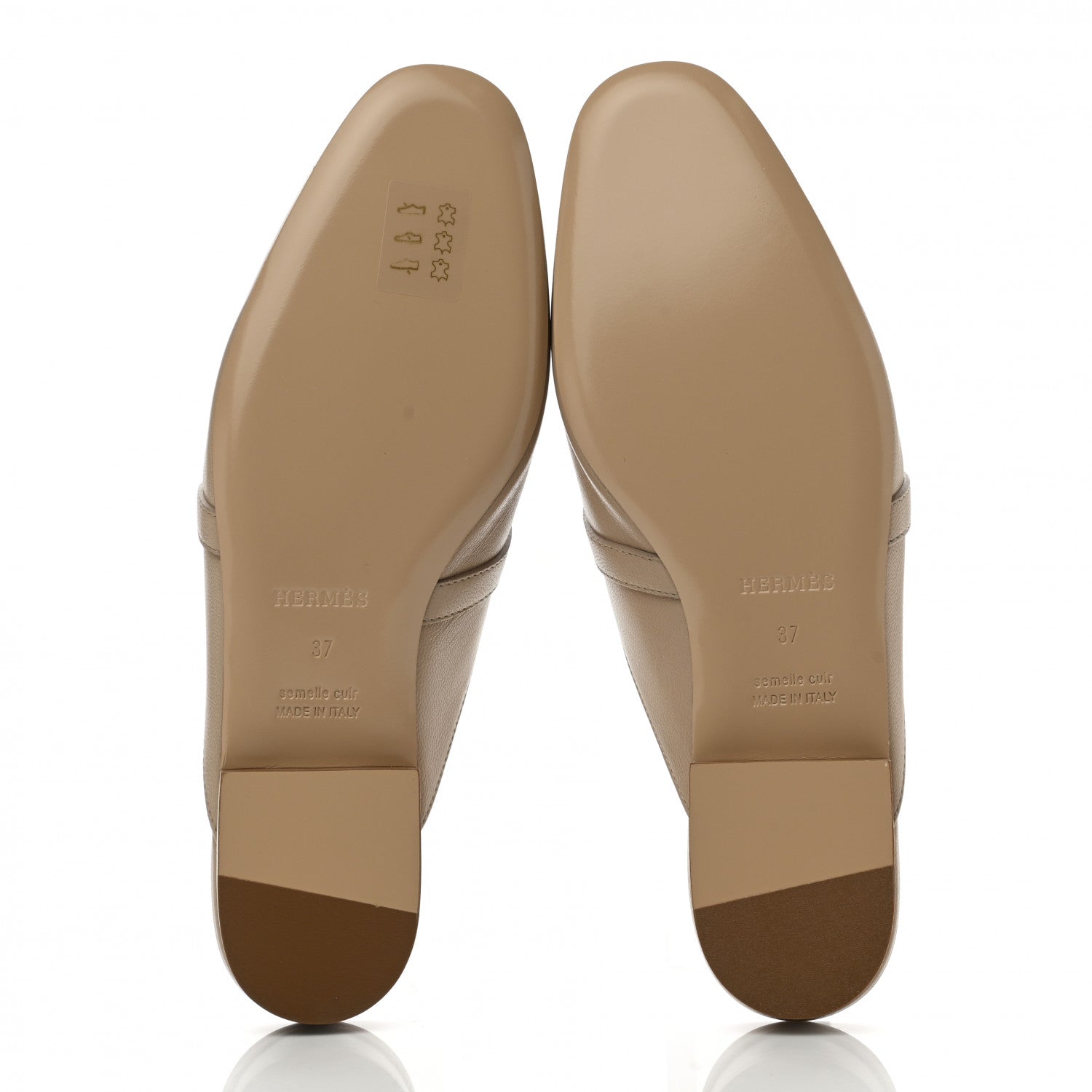 Hermes Calfskin Oz Mules 37 Blanc Gomme 5 of 8