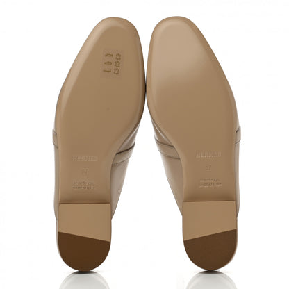 Hermes Calfskin Oz Mules 37 Blanc Gomme 5 of 8