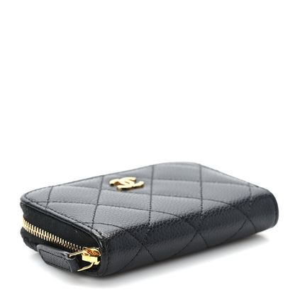 Chanel Caviar Quilted Zip Coin Purse Black 4 of 7