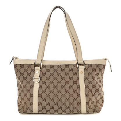 Gucci Monogram Abbey Medium Tote Off White 1 of 15