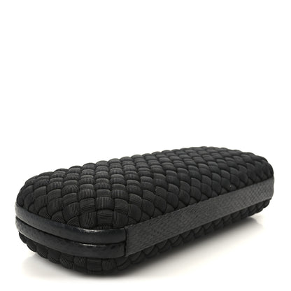 Bottega Veneta Satin Ayers Intreccio Impero Stretch Knot Clutch Black 4 of 7