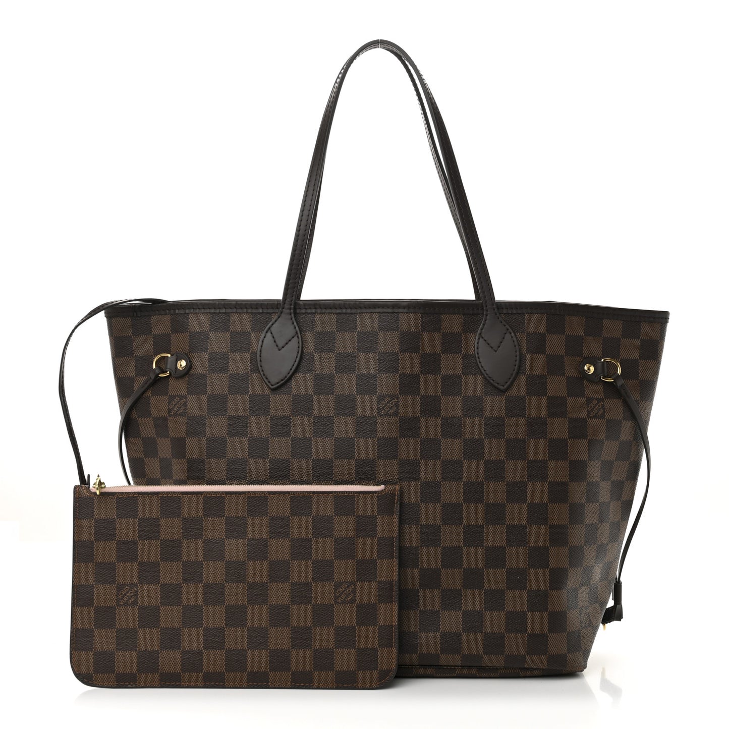 Damier Ebene Neo Neverfull MM Rose Ballerine