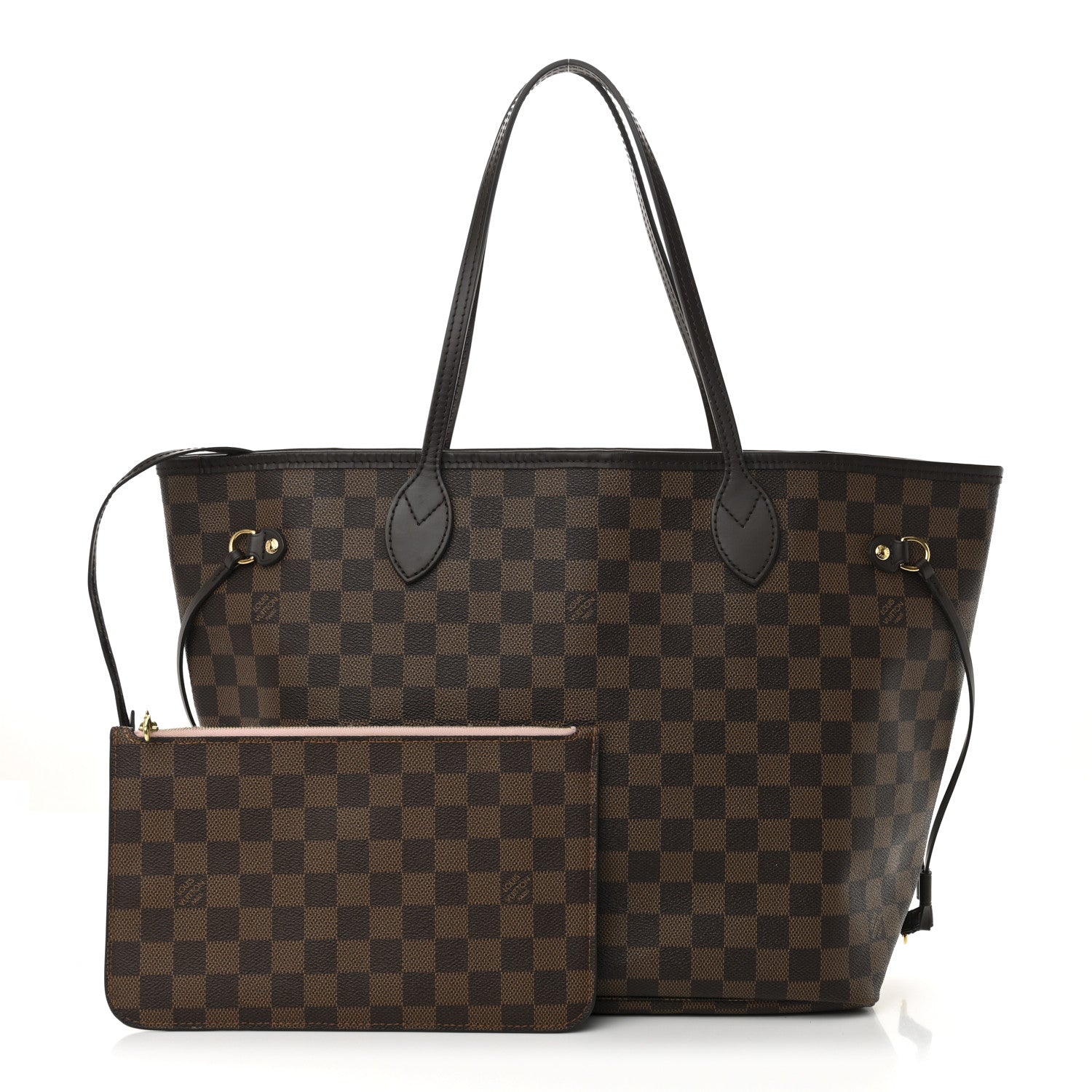 Louis Vuitton Damier Ebene Neo Neverfull MM Rose Ballerine 3 of 13