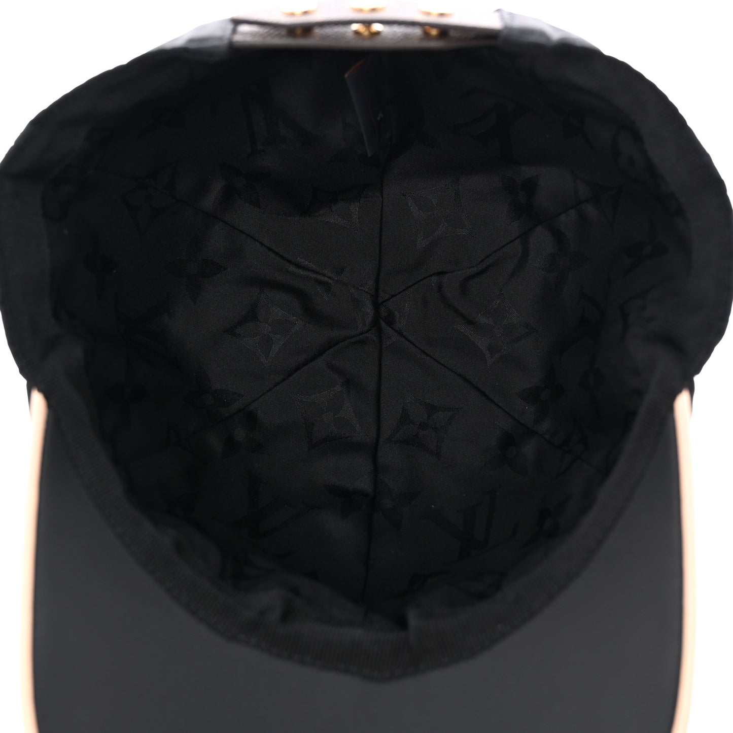 Polyester Silk Monogram LV Get Ready Cap M Black