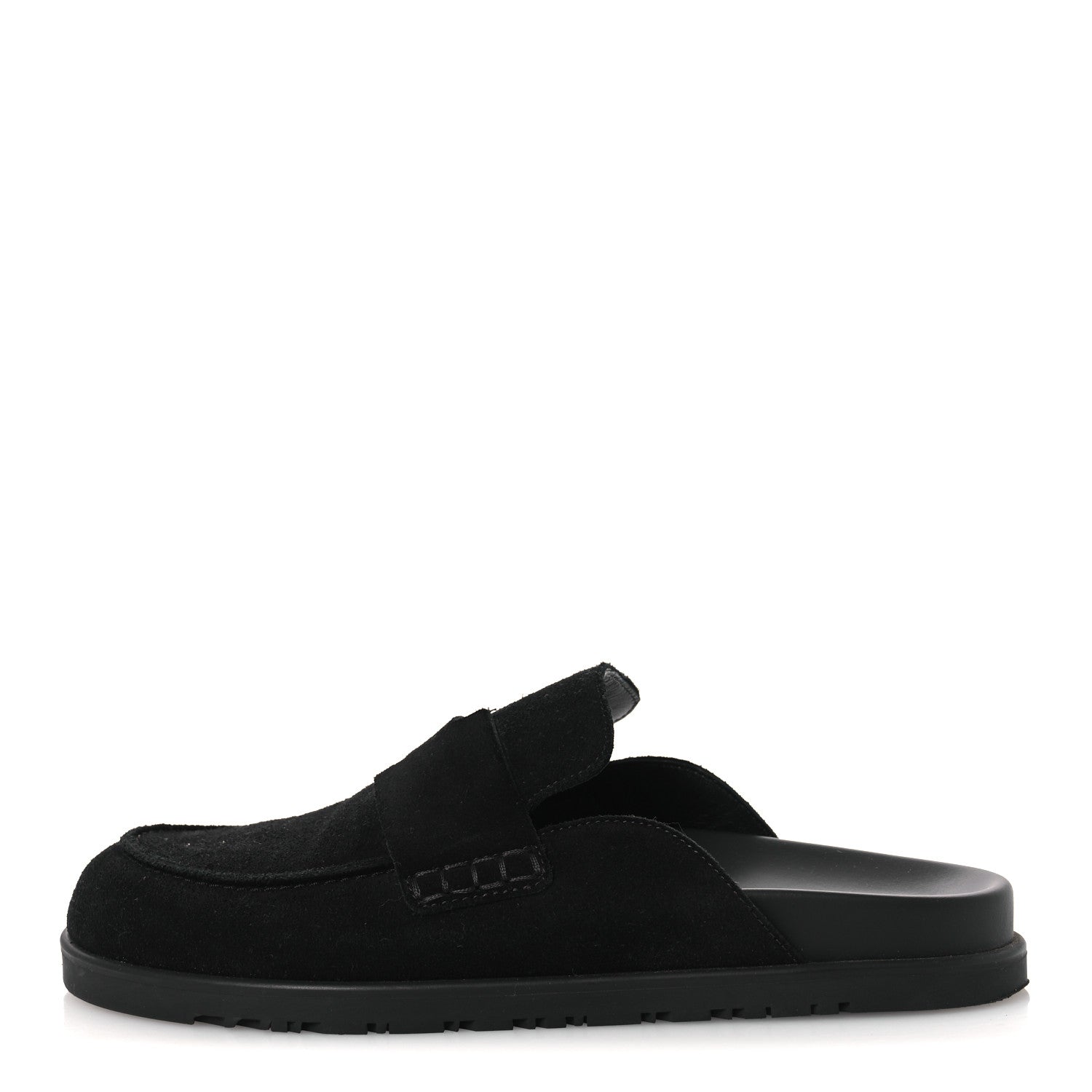 Hermes Suede Calfskin Go Mules 39 Black 1 of 11