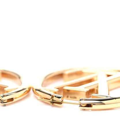 Louis Vuitton Metal Louise Hoop Earrings Gold 9 of 11