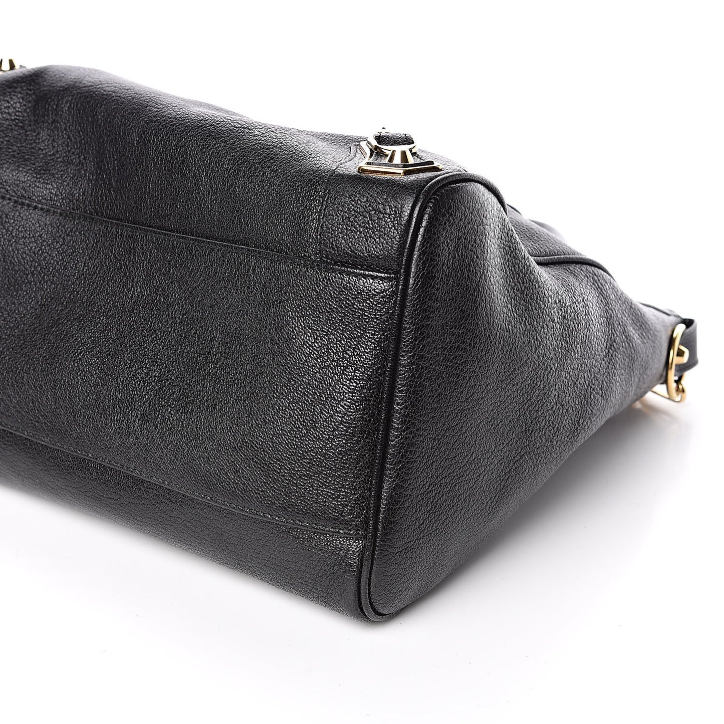 Chevre Gold Metallic Edge Hardware Velo Black