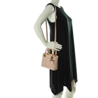 Christian Dior Lambskin Cannage Mini Lady Dior Rose Poudre 2 of 9