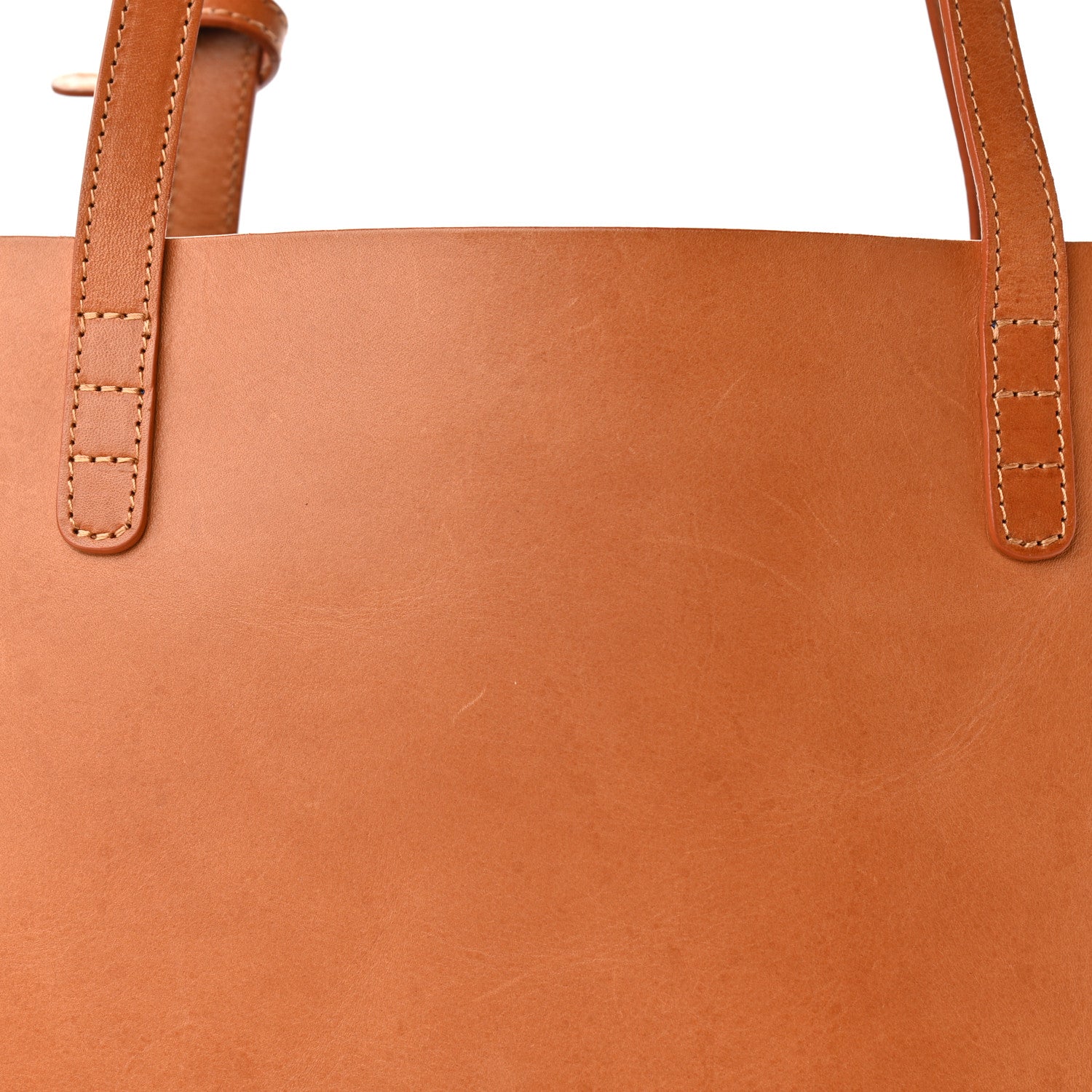 Mansur Gavriel Vegetable Tanned Calfskin Large Shopping Bag Camello Blue 9 of 16