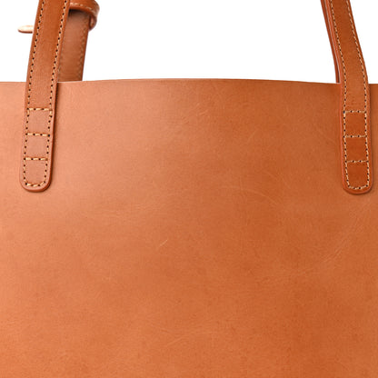 Mansur Gavriel Vegetable Tanned Calfskin Large Shopping Bag Camello Blue 9 of 16