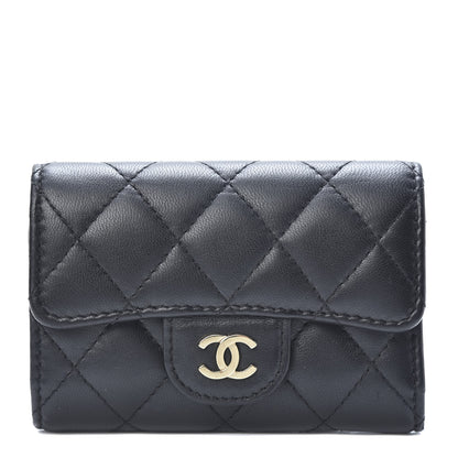 Chanel Lambskin Quilted 4 Key Holder Black 1 of 8