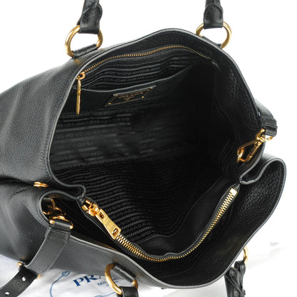 Prada Vitello Daino Tote Nero Black 5 of 8