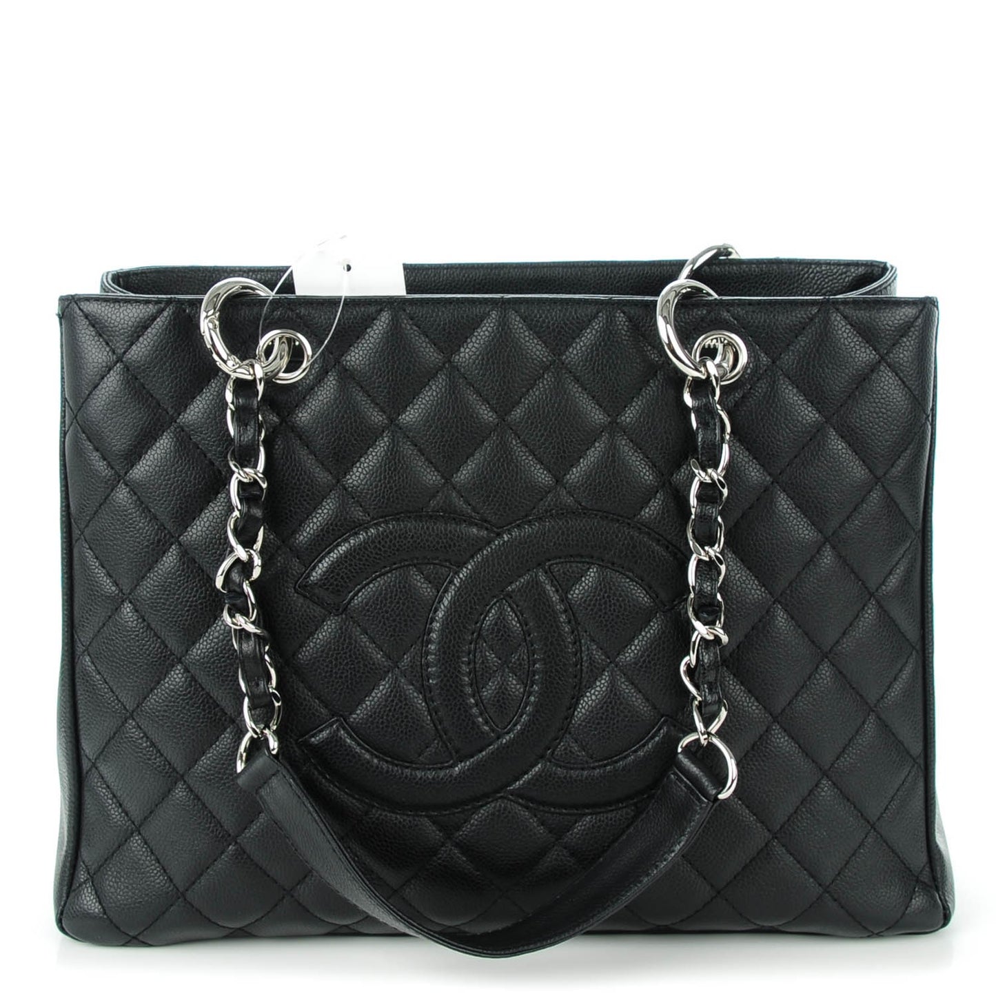 Caviar Quilted Grand Shopping Tote GST Black