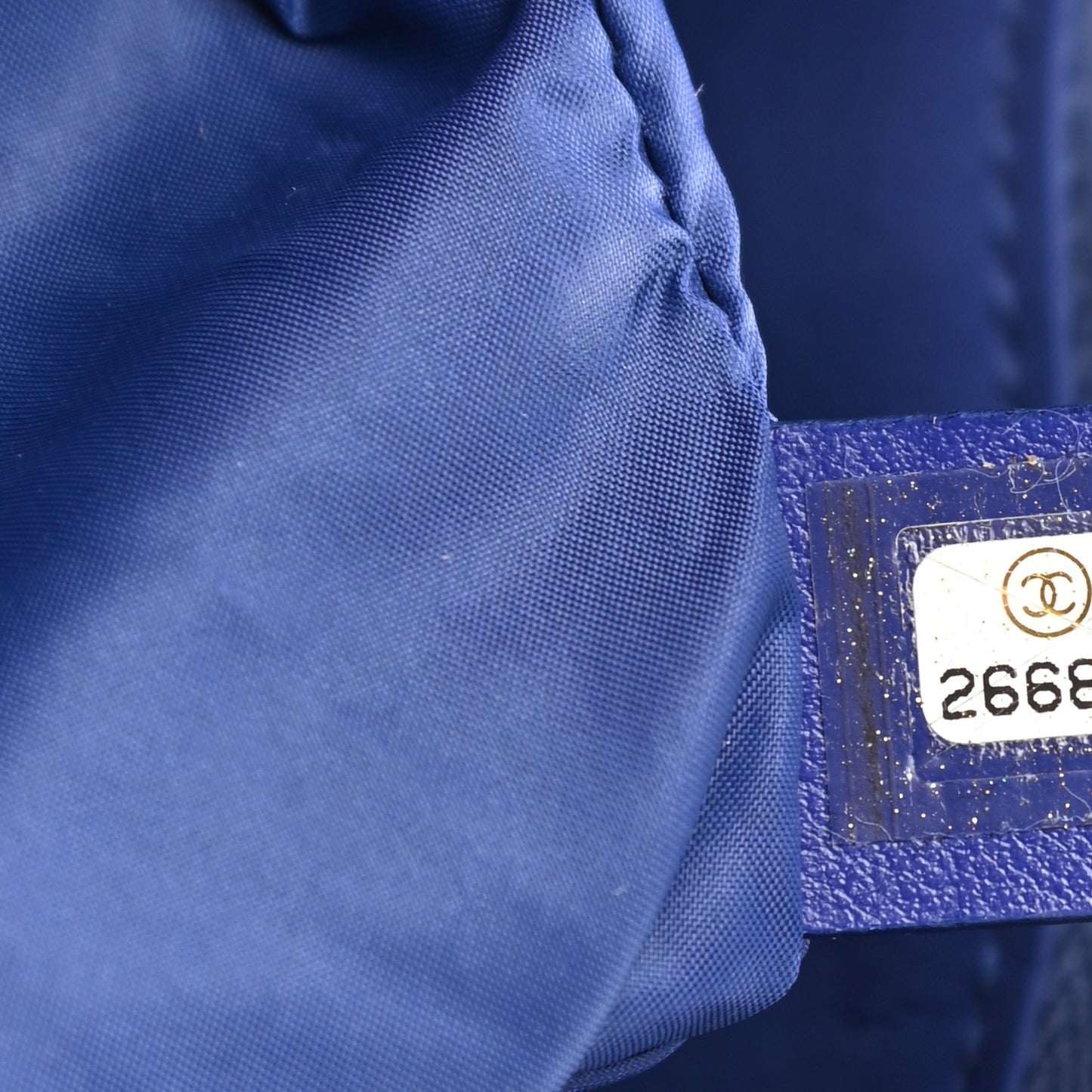 Tweed Fabric Deauville Biarritz Tote White Navy