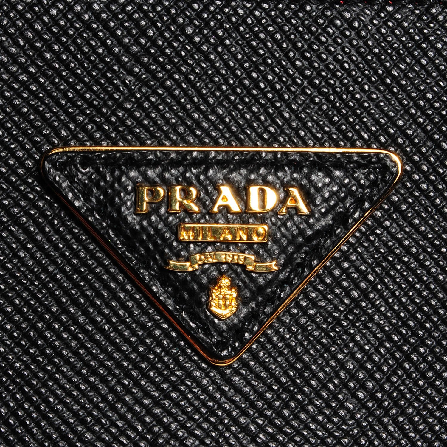 Prada Saffiano Cuir Double Handle Tote Black Ciliegia 6 of 10