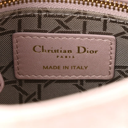 Christian Dior Metallic Lambskin Cannage Mini Lady Dior Lotus 6 of 12