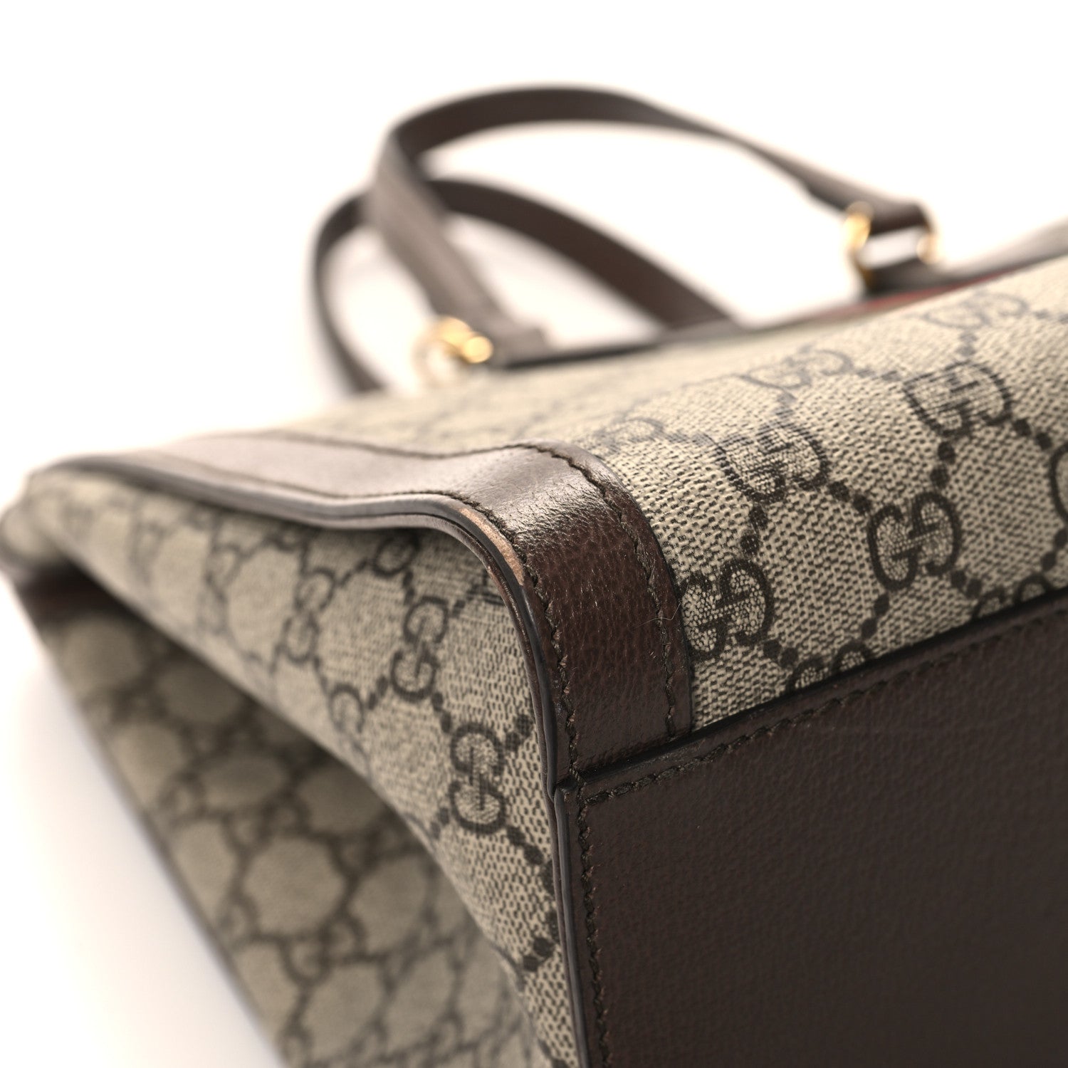 Gucci GG Supreme Monogram Web Medium Ophidia Tote Bag Brown 10 of 13