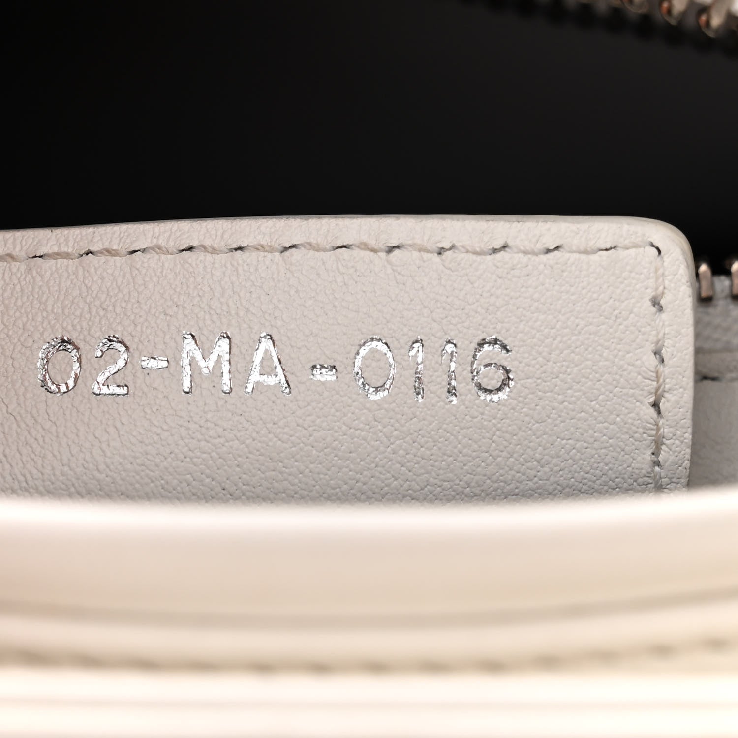 Christian Dior Calfskin Metal Embellished Medium Lady Dior White 7 of 11