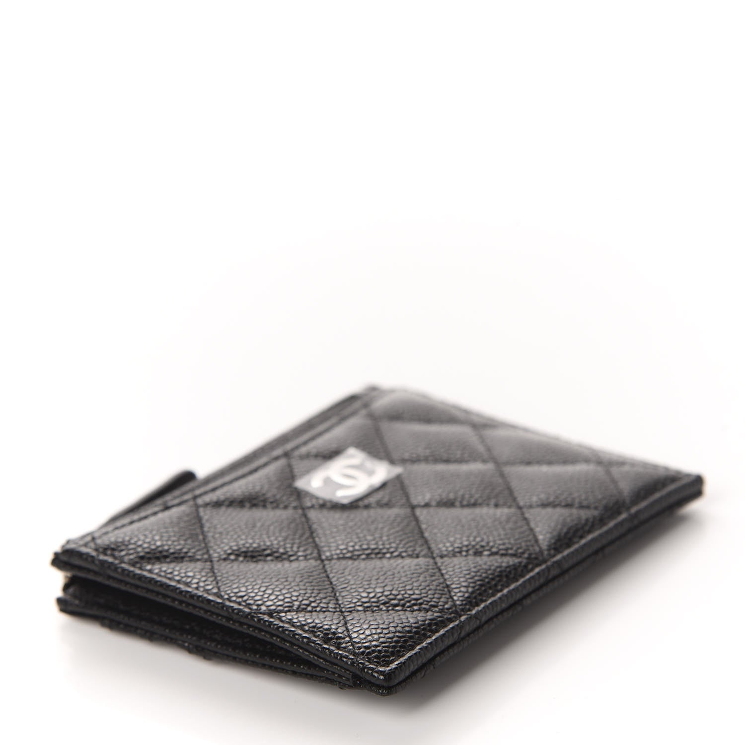 Chanel Caviar Quilted CC Zip Card Holder Black 4 of 8
