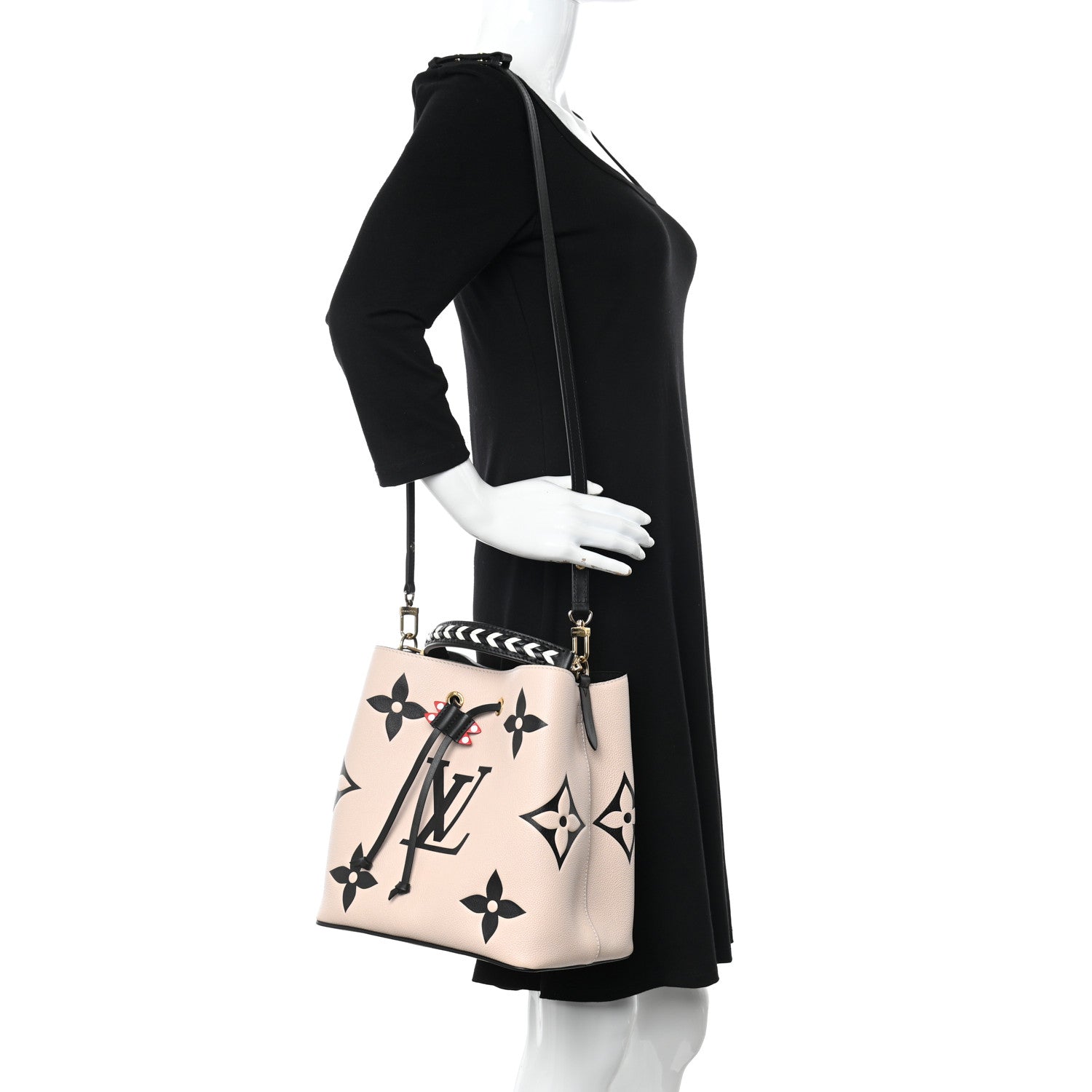 Louis Vuitton Empreinte Monogram Giant Crafty Neonoe MM Creme Black 2 of 11