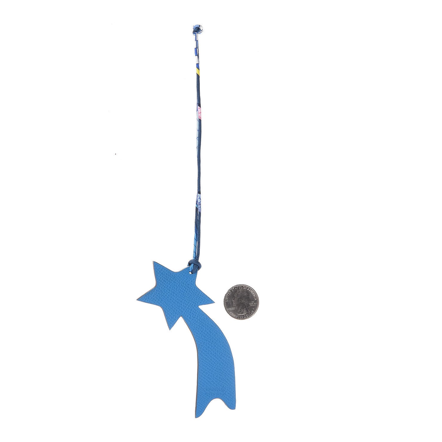 Togo Epsom Petit H Shooting Star Bag Charm Gris Mouette Bleu Zanzibar