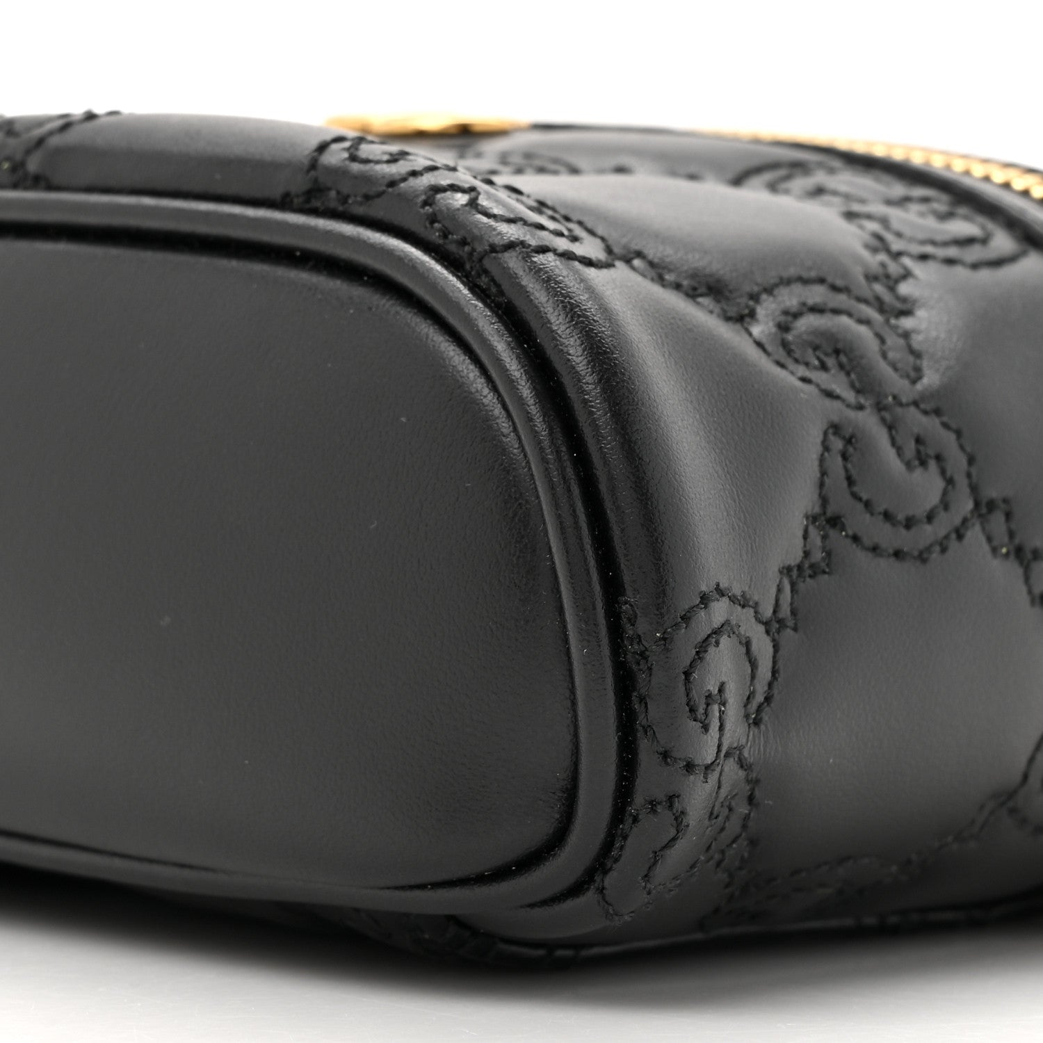Gucci Calfskin GG Matelasse Mini Top Handle Bag Black 9 of 11