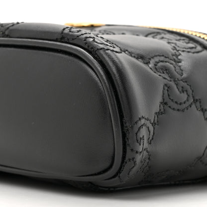 Gucci Calfskin GG Matelasse Mini Top Handle Bag Black 9 of 11