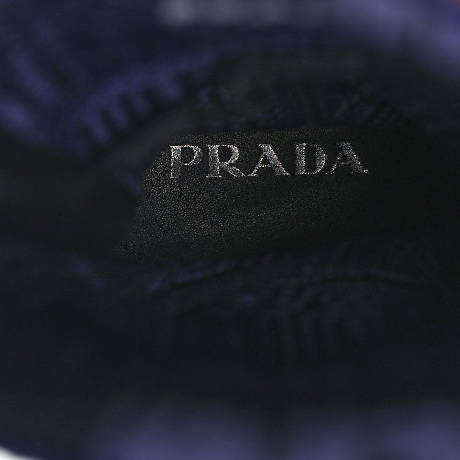 Prada Jacquard Knit Platform Ankle Boots 38.5 Bluette Glicine 9 of 10