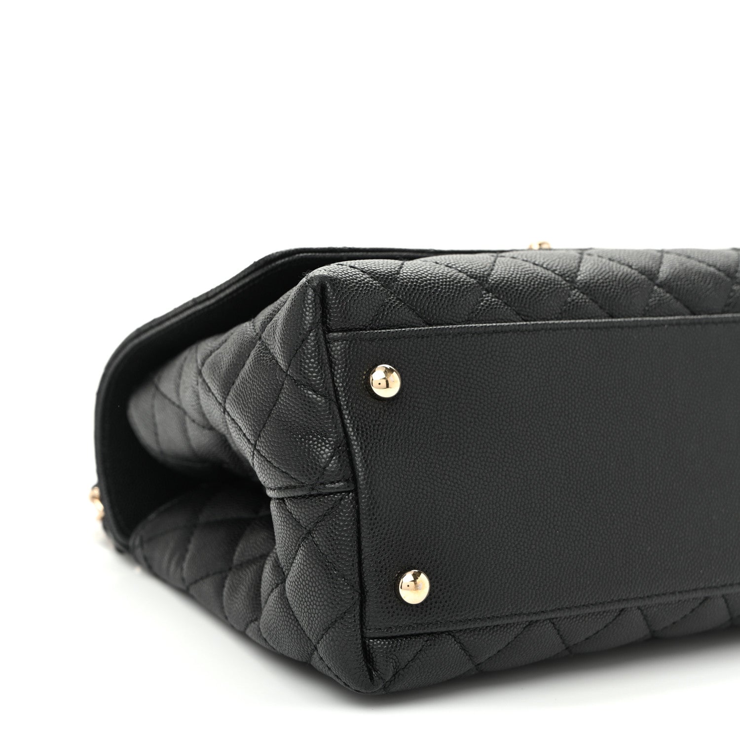 Chanel Caviar Quilted Small Coco Handle Flap Black 9 of 10