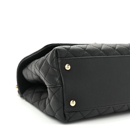 Chanel Caviar Quilted Small Coco Handle Flap Black 9 of 10